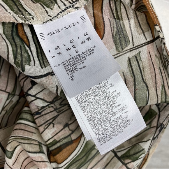 NWOT vintage Perte by Krizia Cotton Abstract Print Blouse - Picture 7 of 7